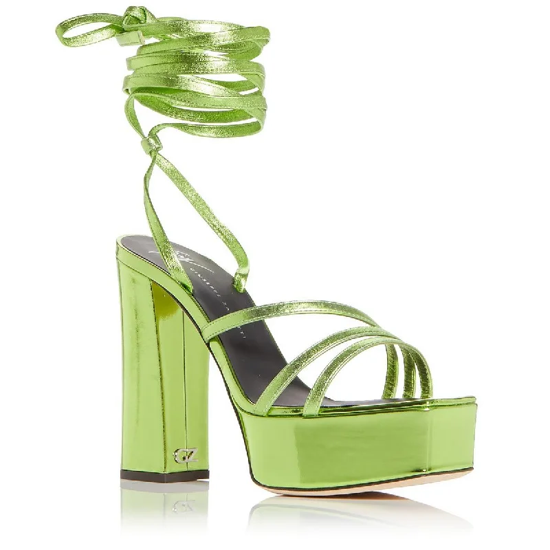 Big Discounts Giuseppe Zanotti Womens Leather Platform Slingback Heels