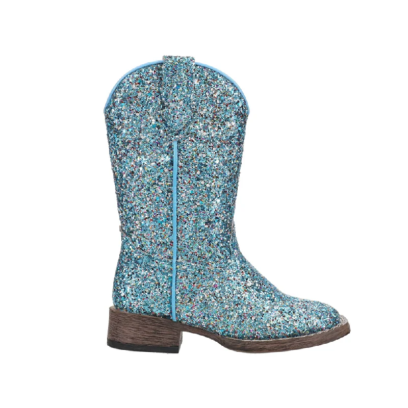 Sophisticated Style Offers Glitter Galore Square Toe Cowboy Boots (Little Kid)
