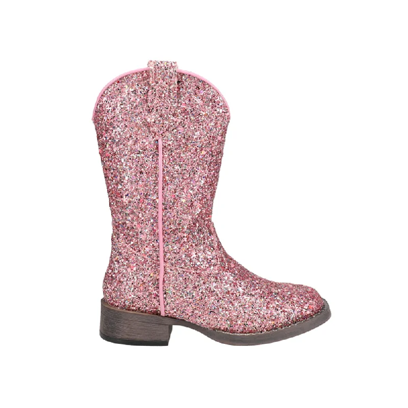 Casual Chic Deals Glitter Galore Square Toe Cowboy Boots (Little Kid)