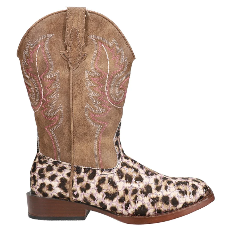 Limited Stock, Big Discounts Glitter Leopard Square Toe Cowboy Boots (Little Kid-Big Kid)