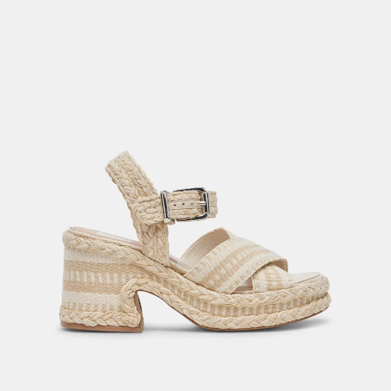 Seasonal Style Discounts GRAYCE HEELS NATURAL MULTI WOVEN