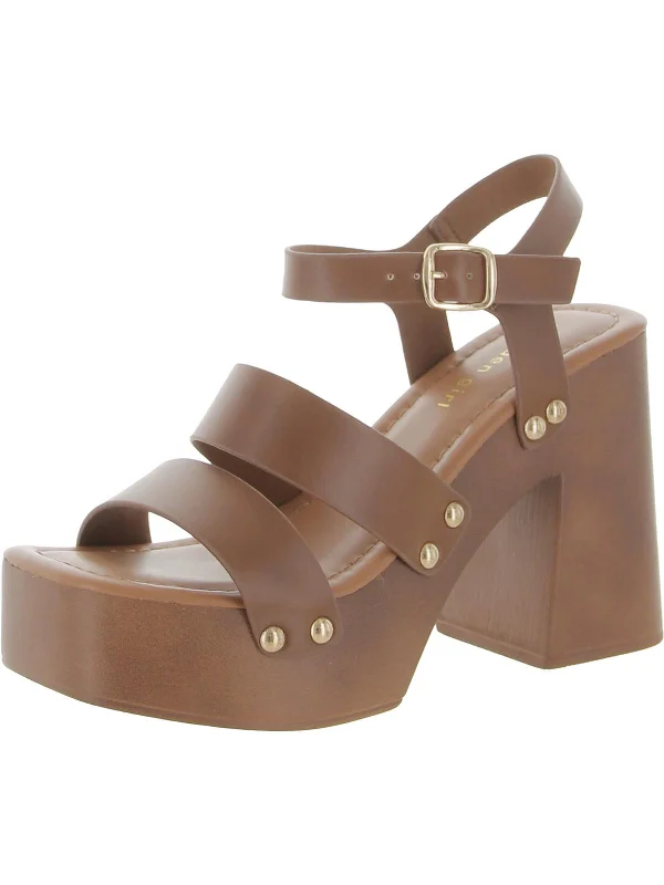 Fashionable Comfort Promotions Greenvil Womens Faux Leather Studded Platform Sandals