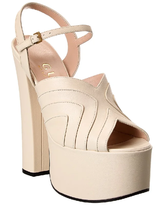 Gucci Leather Platform Sandal