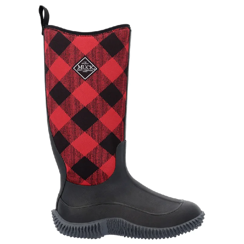 Avant-Garde Style Promotions Hale Tall Plaid Round Toe Pull On Boots