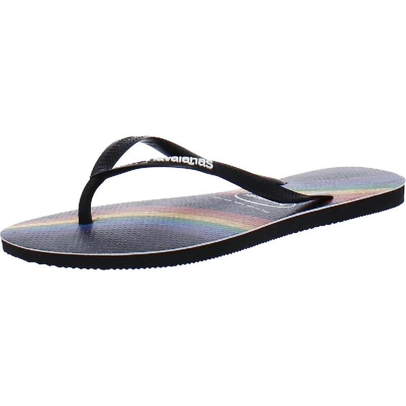 Havaianas Womens Slim Pride  Slip On Shimmer Flip-Flops