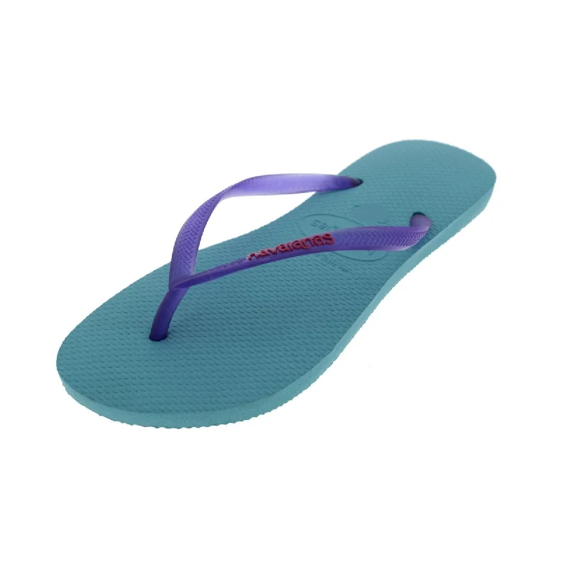 Havaianas Womens Slim Logo Pop Up Signature Sandals Flip-Flops