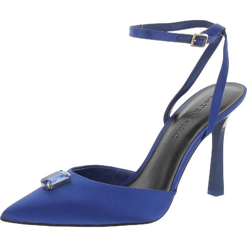Fashionable Casual Footwear Offers INC Womens Victoria Satin Ankle Strap Pumps