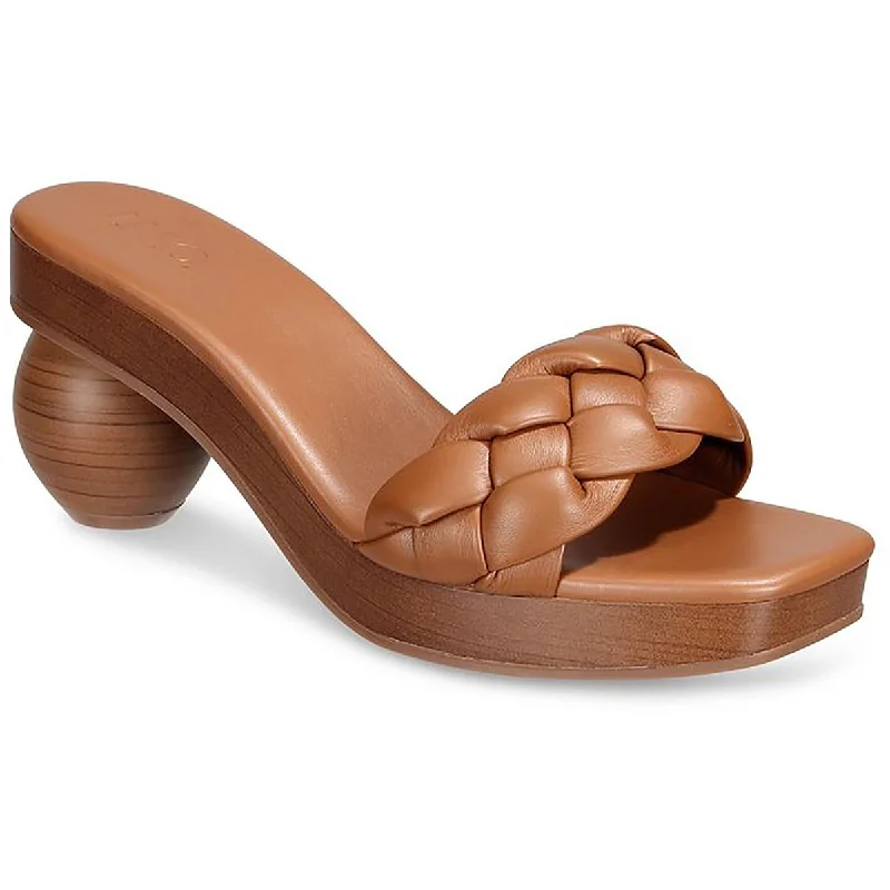 Women's Fluffy Indoor Shoes INC Womens Zaleste 2 P Braided Ball Slide Heels
