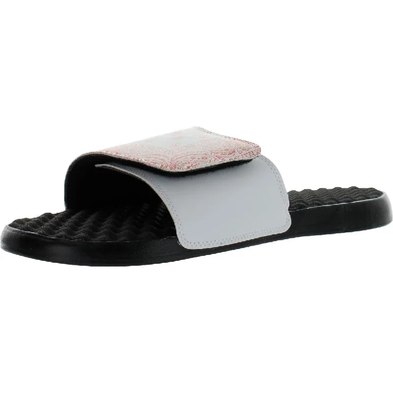 Cozy Chic Promotions ISlide Womens Mantra Slide Faux Leather Slip On Slide Sandals