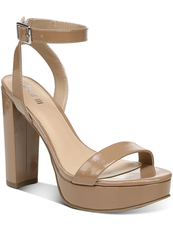 Chic Trend Collection Ivy  Womens Patent Ankle Strap Platform Sandals