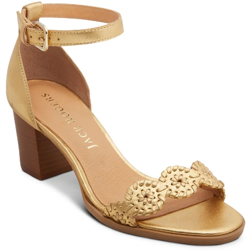 Discover Promotions Jack Rogers Womens Lauren Leather Ankle Strap Heels