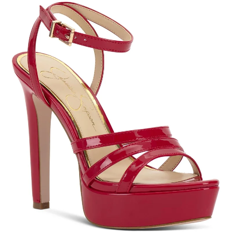 Mega Sale Jessica Simpson Women's Balinah 3 Faux Leather Platform Heeled Sandal
