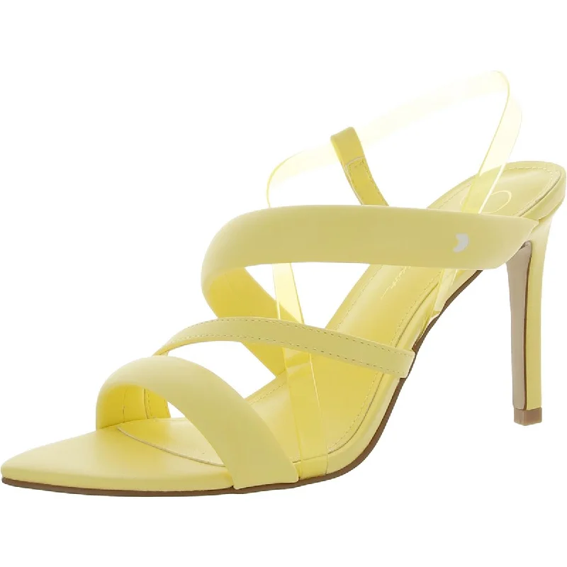 Daring Fashion Promotions Jessica Simpson Krissta Women's Caged Mixed Media Slingback Heeled Sandals