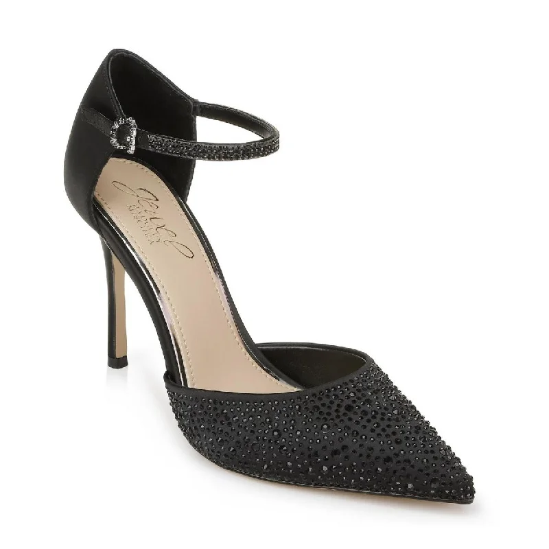 Snag Fabulous Fashion Bargains Jewel Badgley Mischka Womens Jailene Satin Rhinestone Pointed Toe Heels Snag Fabulous Fashion Bargains Jewel Badgley Mischka Womens Jailene Satin Rhinestone Pointed Toe Heels