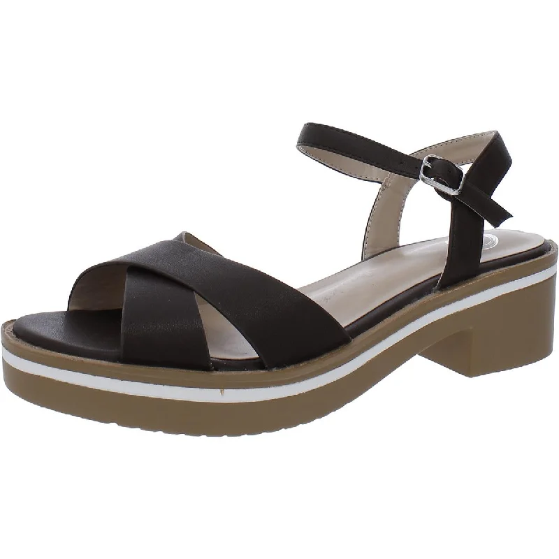 Journee Collection Womens Faux Leather Dressy Ankle Strap