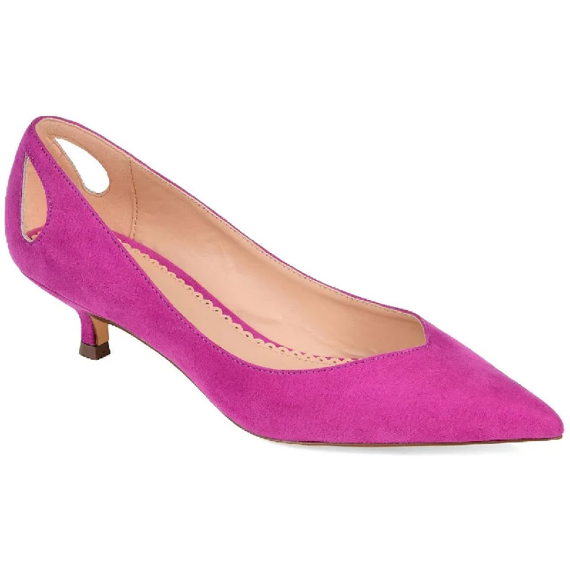 Seasonal Trends Journee Collection Womens Goldie Faux Suede Pointed Toe Heels
