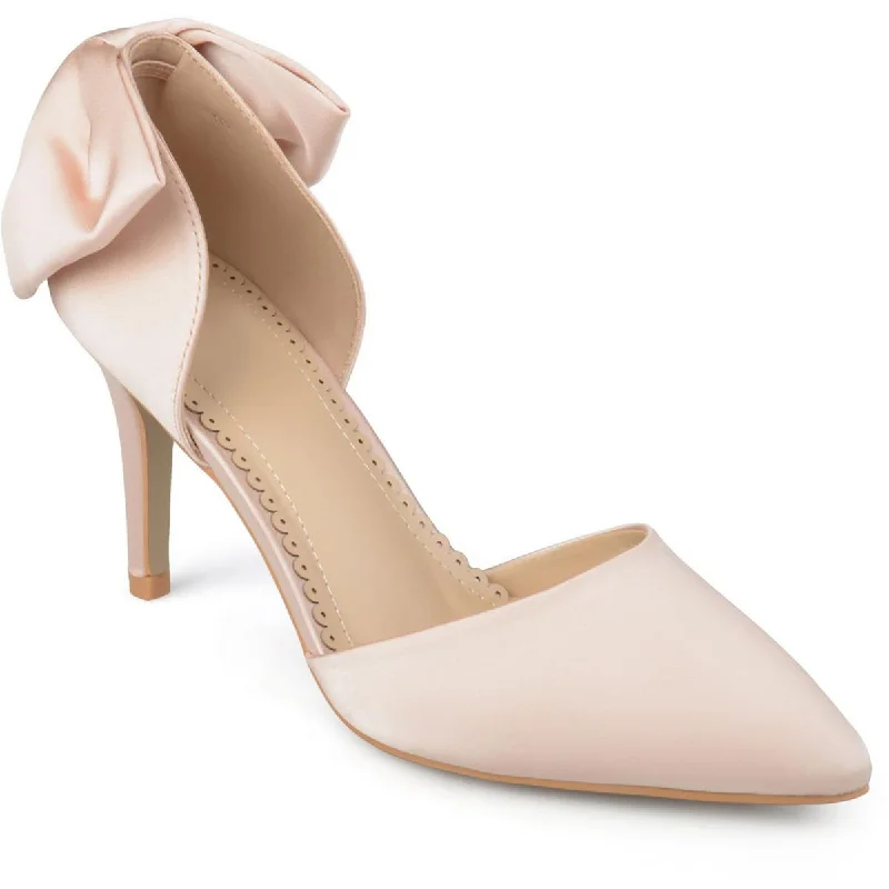 Hot Trends Journee Collection Womens Tanzi Satin Pointed Toe D'Orsay Heels