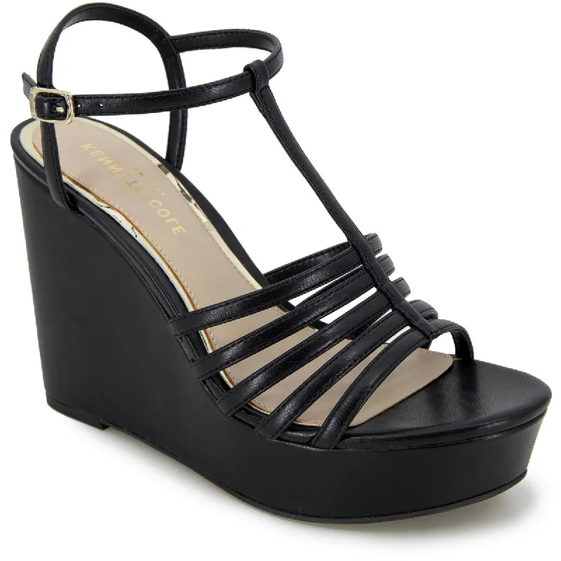 Kenneth Cole New York Womens CELIA Faux Leather Wedges Wedge Sandals