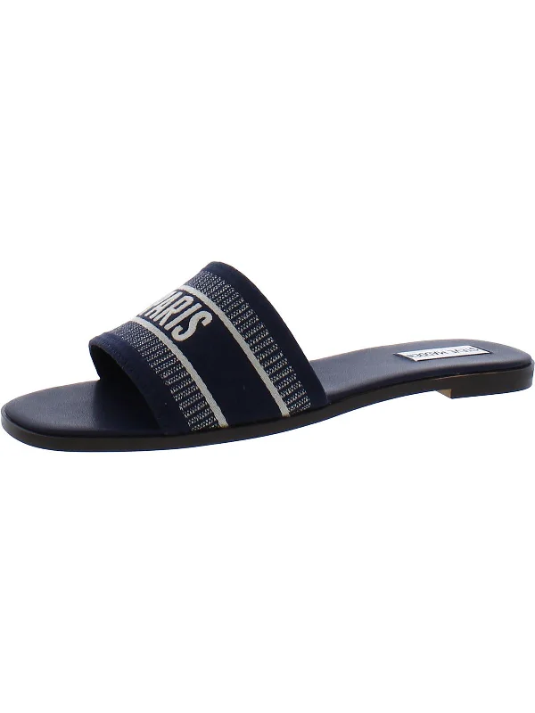 Outdoor Hiking Shoes Promotion Knox Womens Embroidered Open Toe Slide Sandals