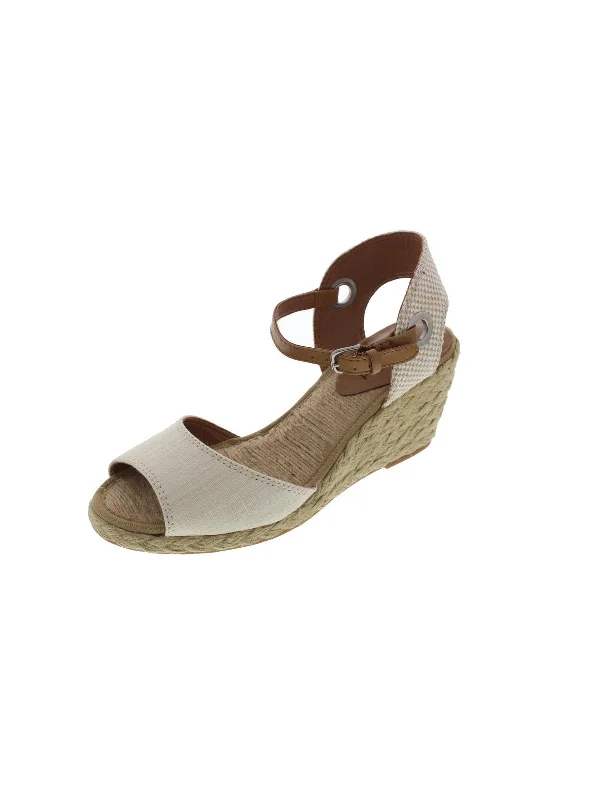 Kyndra Womens Canvas Wedge Espadrilles