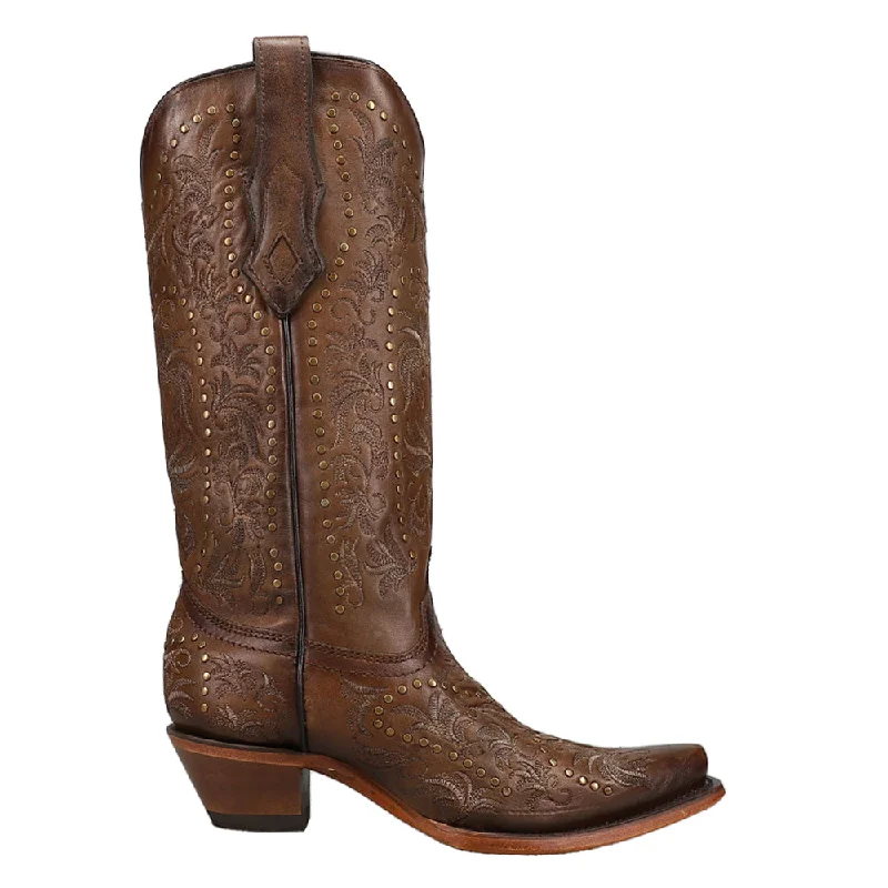 Discount Price Maple Embroidered Studded Snip Toe Cowboy Boots