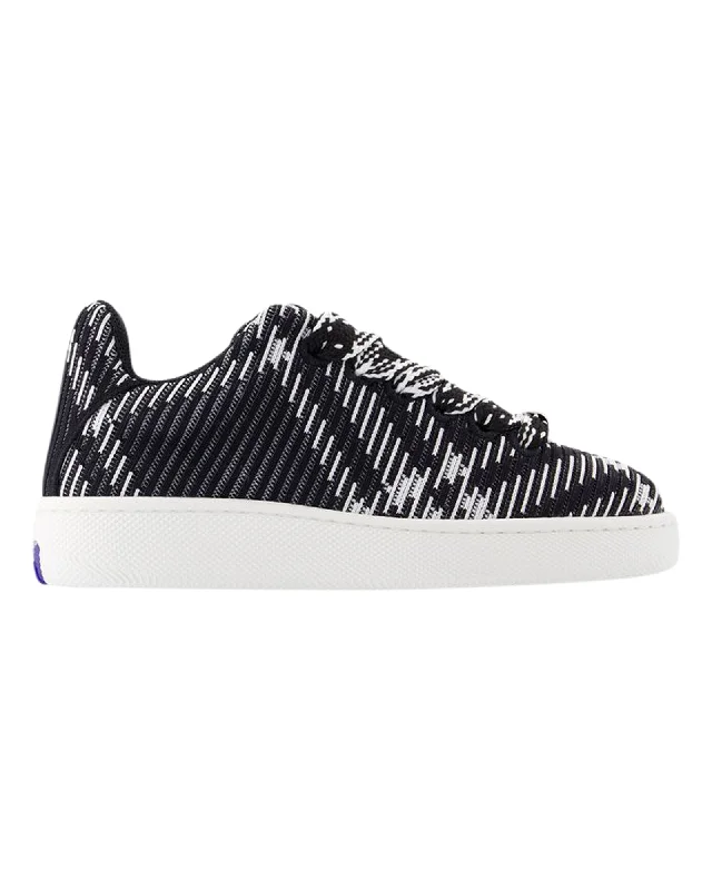 LF Box Knit Sneakers - Burberry - Synthetic - Black