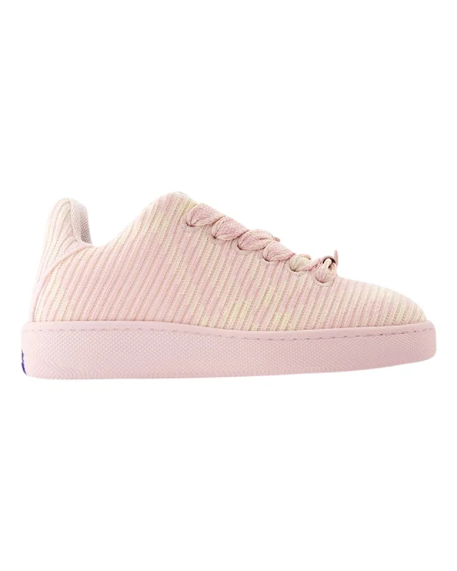 LF Box Knit Sneakers - Burberry - Synthetic - Pink