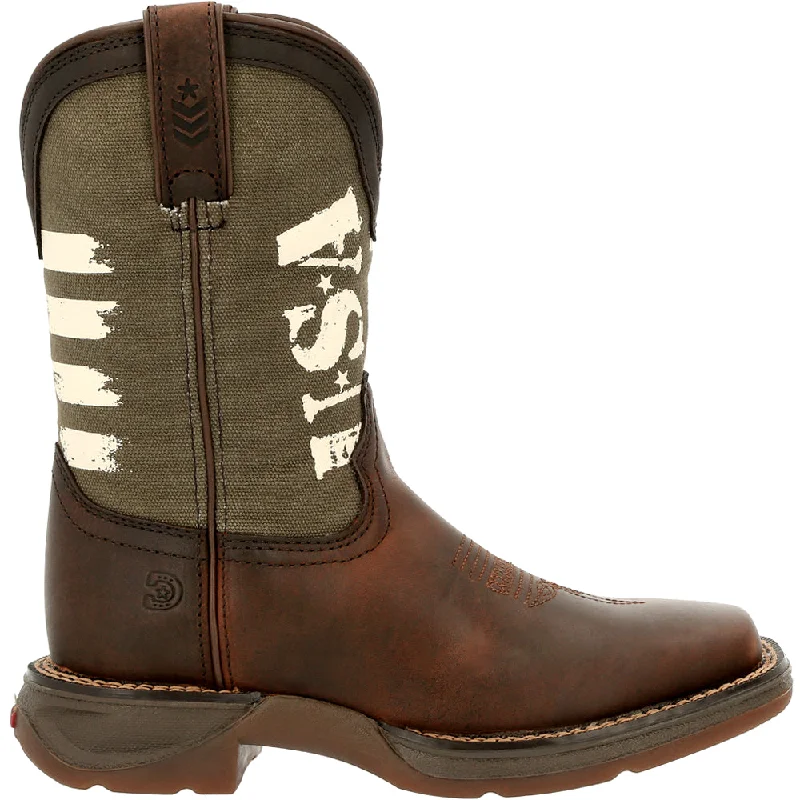 Comfortable Slip-Resistant Shoes Lil' Rebel Army Patriotic Square Toe Cowboy Boots (Big Kid)