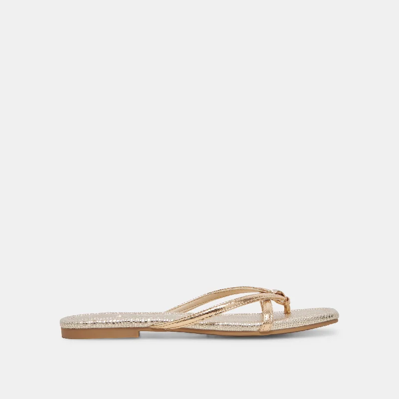 Polished Style Deals LUCCA SANDALS GOLD DISTRESSED STELLA