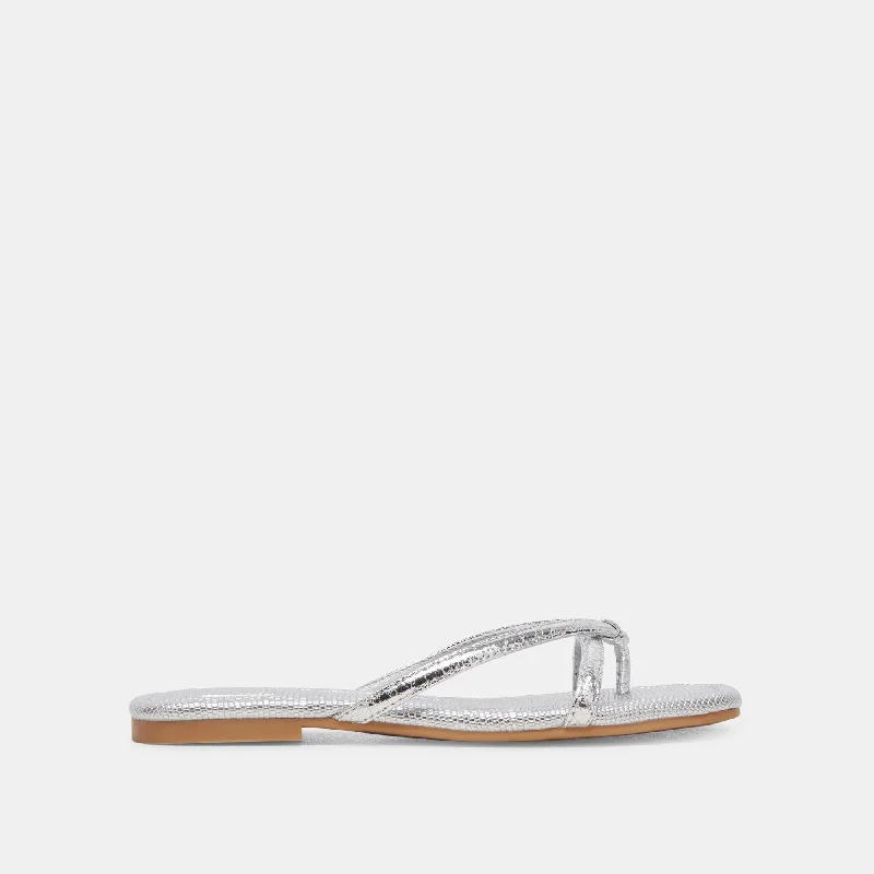 Street Chic Discounts LUCCA SANDALS SILVER DISTRESSED STELLA