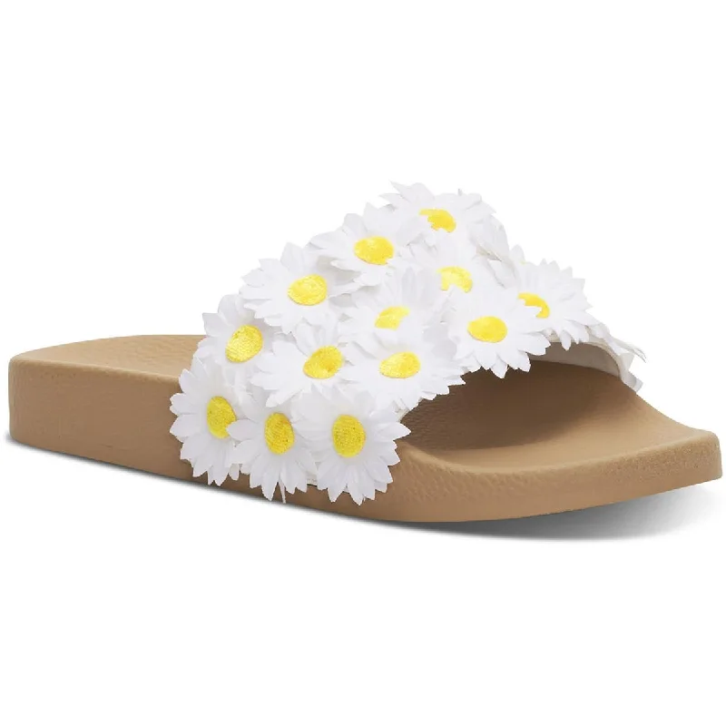 End-Of-Season Clearance Lucky Brand Womens Gellion Applique Embellished Slide Sandals