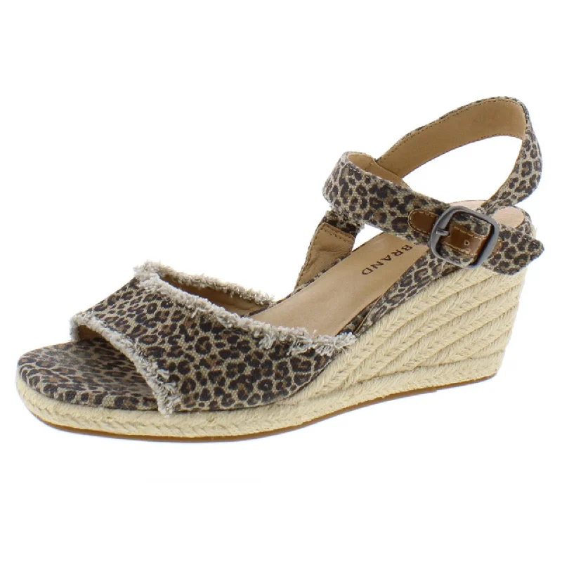 Sophisticated Street Style Offers Lucky Brand Women's Mindra Distressed Canvas Espadrille Wedge Sandals