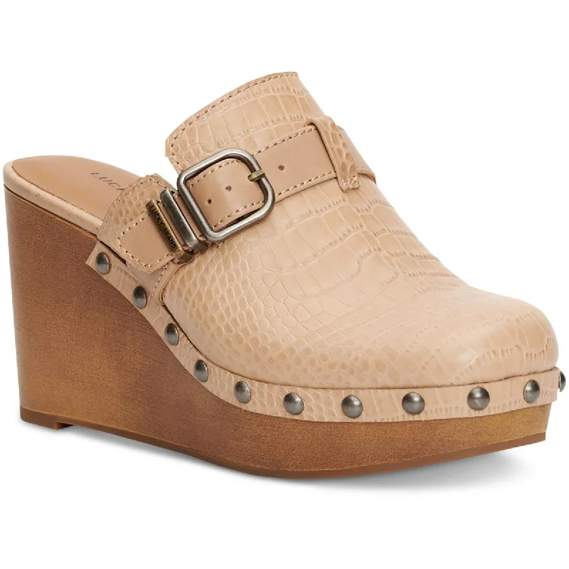 Must-Have Shoe Styles Lucky Brand Womens Zilkio Buckle Slip On Platform Heels