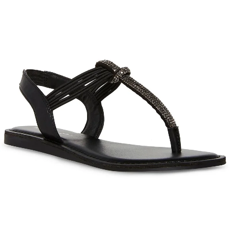 Madden Girl Womens ADOREE Faux Leather Slingback T-Strap Sandals