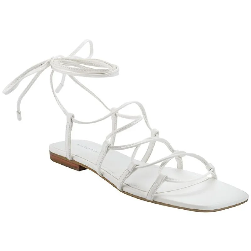 Trendy Fashion Sale Marc Fisher Womens Calivia Faux Leather Ankle Strap Gladiator Sandals