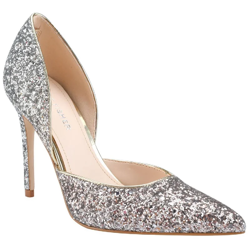 Casual Chic Deals Marc Fisher Womens Christay Glitter Slip-On D'Orsay Heels