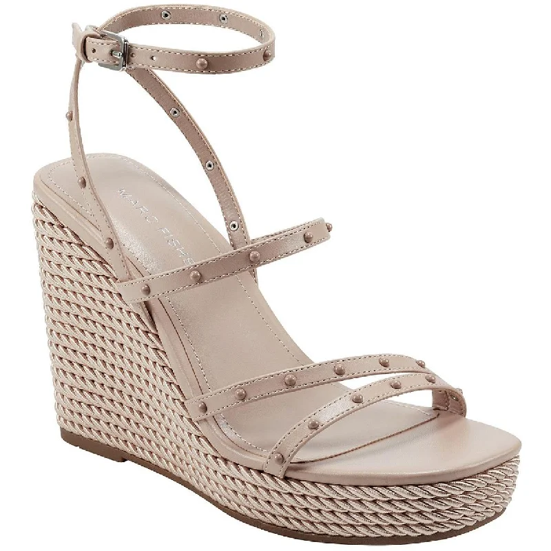 Casual Slip-Ons Promotion Marc Fisher Womens Zig  Faux Leather Studded Wedge Sandals