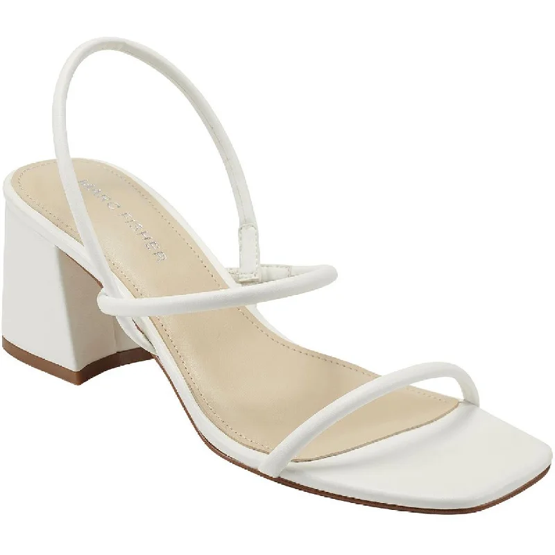 Women's Fluffy Indoor Shoes Marc Fisher Womens Galvin Faux Leather Slingback Block Heel