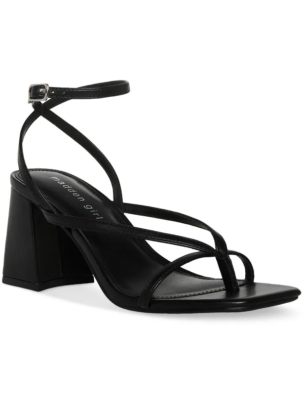 Laid-Back Fashion Offers Marrvel Womens Faux Leather Thong Block Heel