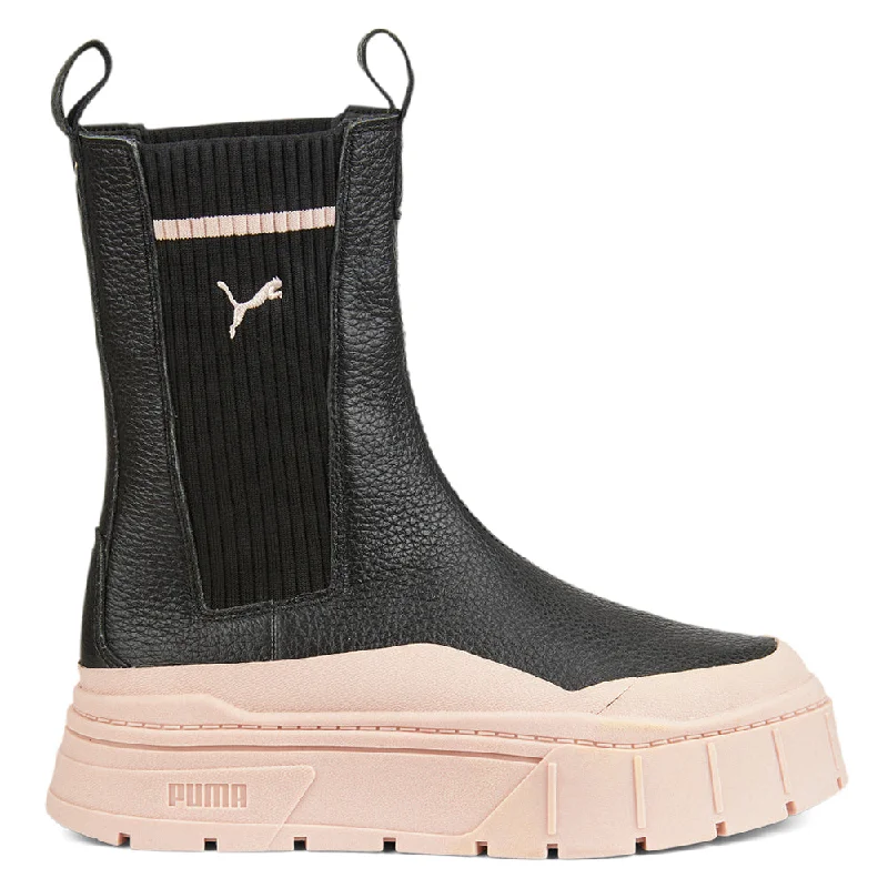 Ultra-Light Footwear Sale Mayze Stack Round Toe Pull On Platform Chelsea Boots