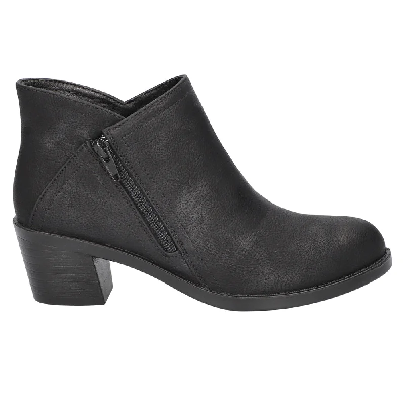Comfortable Stretchy Shoes Morgana Zippered Round Toe Booties