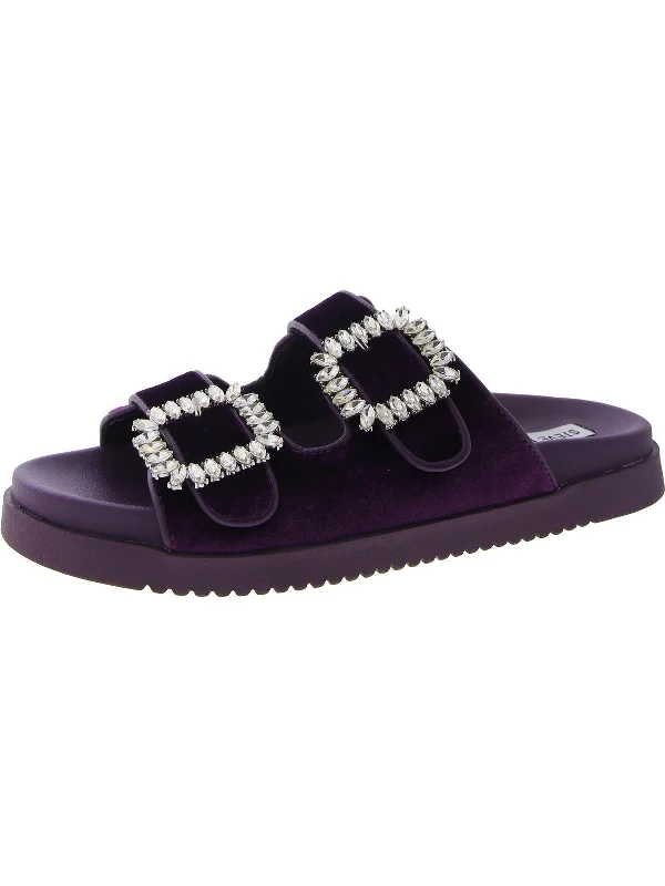 Mystik Womens Velvet Slide Sandals