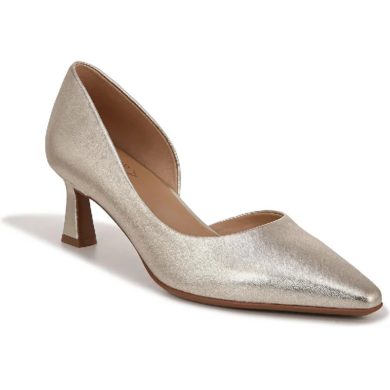 Stylish Savings Naturalizer Womens Dalary Leather Metallic Kitten Heels