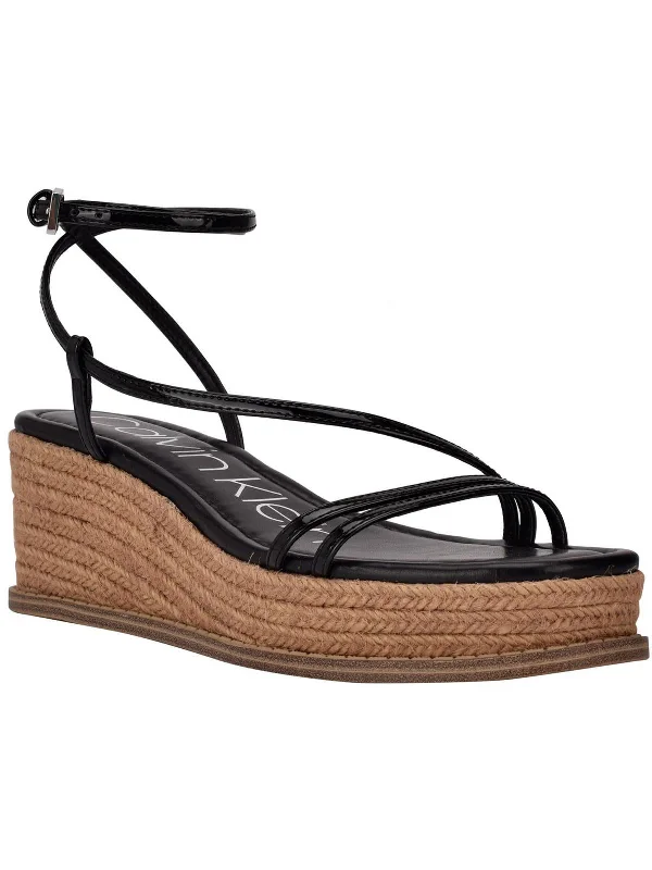 Comfortable Outdoor Shoes Neve Womens Faux Leather Wedges Platform Sandals