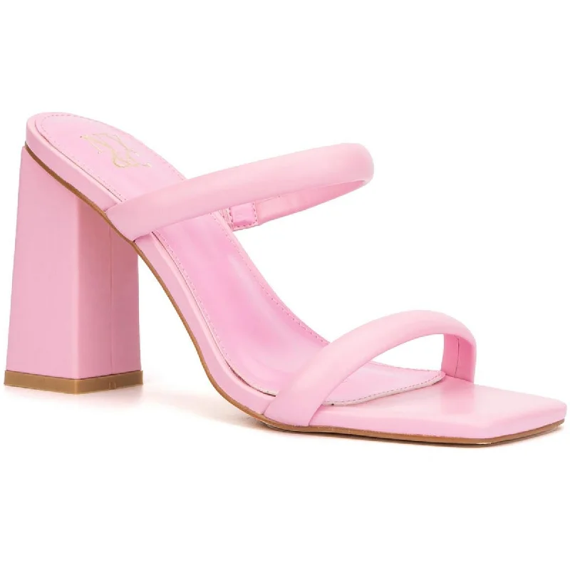Hot Trends New York & Company Womens Galina Square Toe Slip On Heels