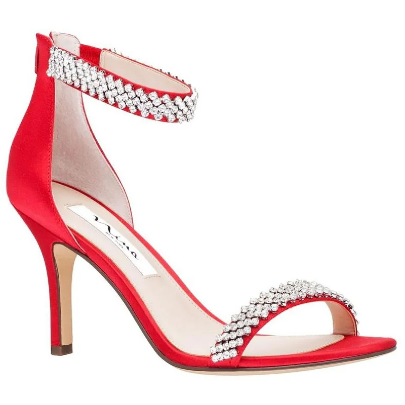 Huge Discounts This Week Nina Womens Vauna Satin Embellished Ankle Strap