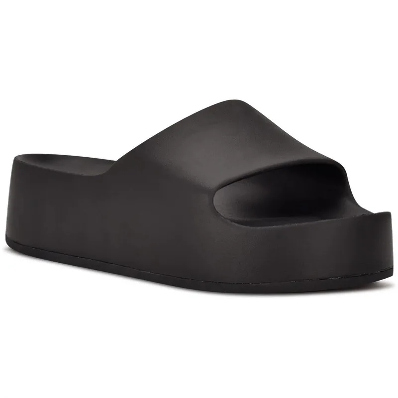 Nine West Womens Pool 3 Flatform Cushioned Footbed Pool Slides