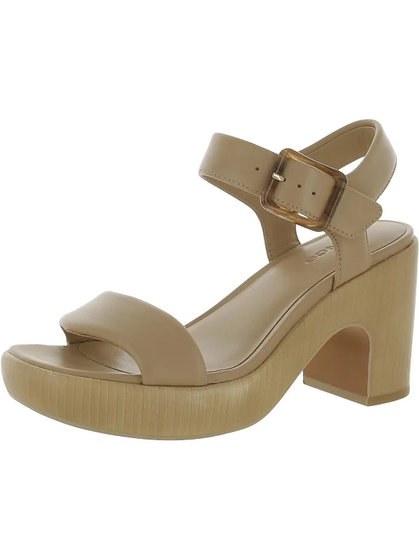 Noelle Womens Buckle Man Made Block Heel