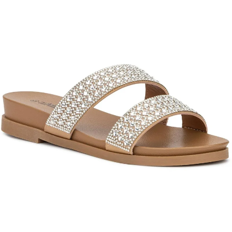 Easy Elegance Sales Olivia Miller Womens Slip On Open Toe Flatform Sandals