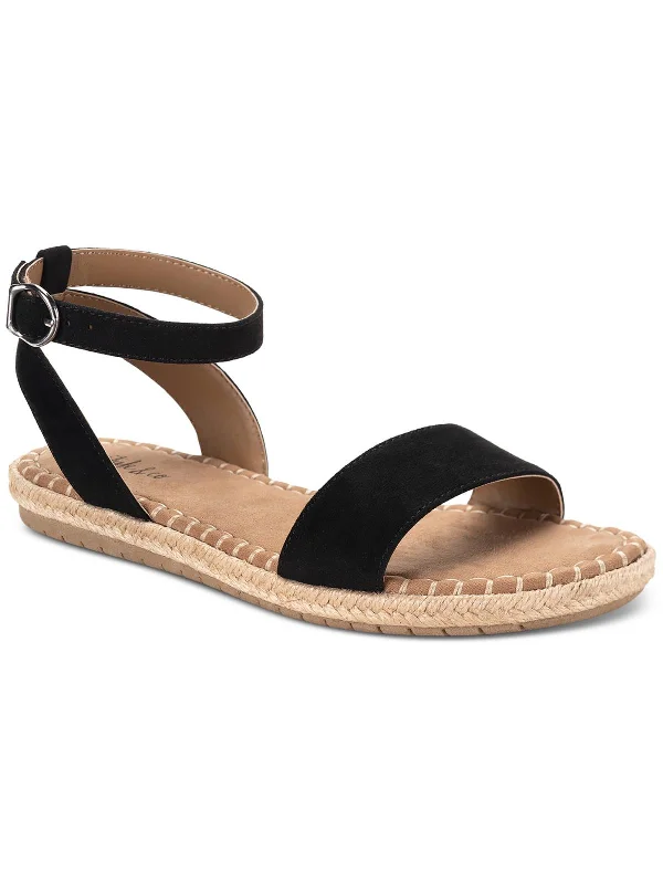 Stylish Shoe Discounts Peggyy Womens Faux Suede Flat Ankle Strap